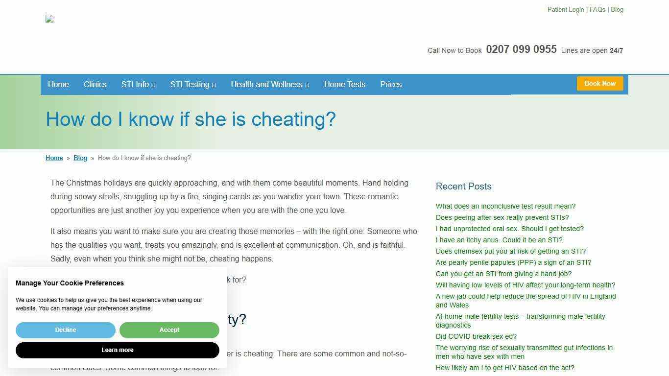 How do I know if she is cheating?