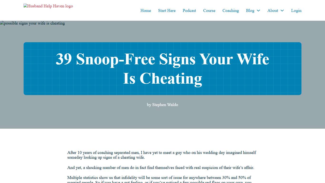 39 Snoop-Free Signs Your Wife Really Is Cheating